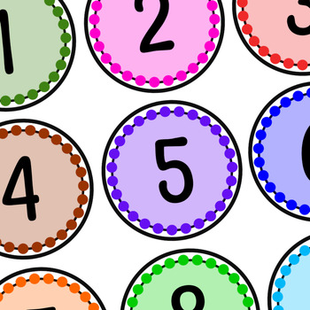 Small Circle Number Labels from 1 to 36, Printable Number Labels, Locker  Labels