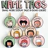 Small Round Labels for Student Work Displays | Boho Theme