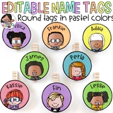 Small Round Labels for Student Work Displays | Pastel Rainbow