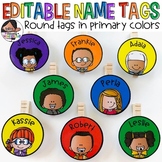 Small Round Labels for Student Work Displays | Primary Colors