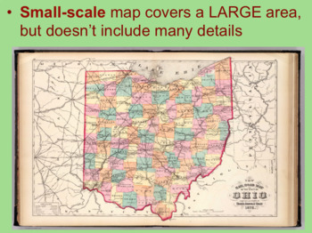 Map Scale. Large Scale and Small Scale Maps Scale determines the amount of  detail a map will show. Large Scale Maps: show a large amount of detail  and. - ppt download
