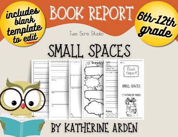 Preview of Small Spaces, 6th-12th Grade Book Report Brochure, PDF, 2 Pages