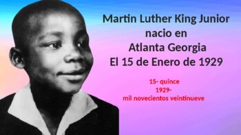 Preview of Small Spanish reading exercise about Martin Luther King