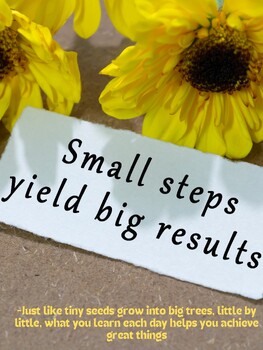 Preview of Small Steps to Success FREE Digital Poster 