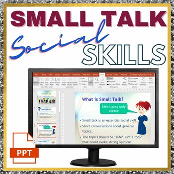 Preview of Small Talk Social Skills Presentation for Business and ESL