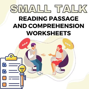 Preview of Small Talk Social Skills Reading and Comprehension Questions Business and ESL