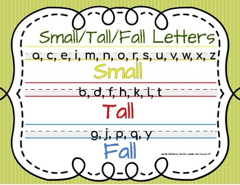 Preview of Small Tall Fall Handwriting Letters: Occupational Therapy Freebie