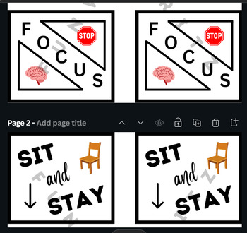 Preview of Small Visual Behavior Desk Labels