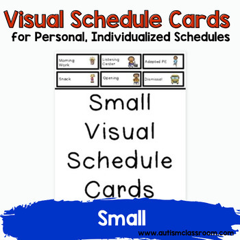 Preview of Visual Schedule Cards for Personal, Individualized Schedules (Small)