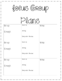 Small/Focus Group/ Guiding Reading Lesson plan template