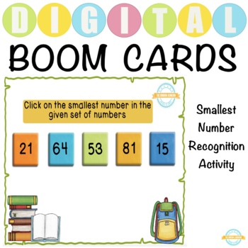 Preview of Smallest / Least Number Recognition Activity - Boom Cards™