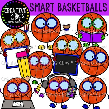Preview of Smart Basketball Clipart {Creative Clips Clipart}
