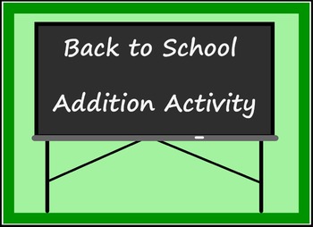 Preview of Smart Board Back to School Theme Addition Activity Through 10