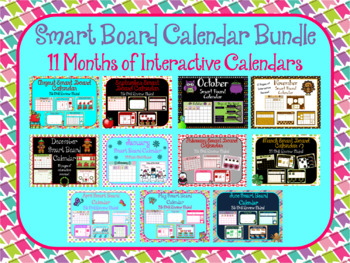 Preview of Smart Board Calendar Bundle