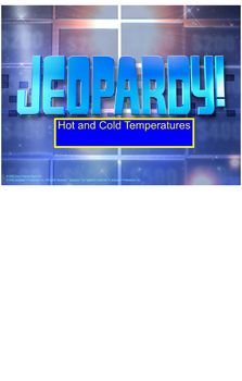 Preview of Smart Board Jeopardy Game for Science Temperature Unit 