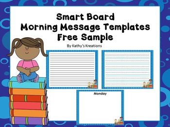 Preview of Smart Board Morning Message Template FREE