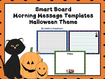 Preview of Smart Board Morning Message Halloween