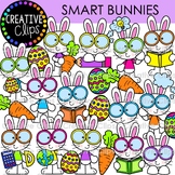 Smart Bunnies Clipart {Easter Bunny at School Clipart}