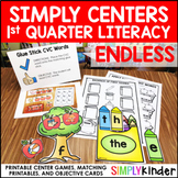Kindergarten Centers - First Quarter Simply Centers Bundle