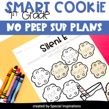 Preview of Smart Cookie Emergency Sub Plans for 1st Grade