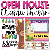 Llama and Cactus Open House and Meet the Teacher Resource Bundle