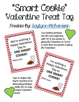 Personalized You're a Smart Cookie Valentine's Day Stickers – Chickabug