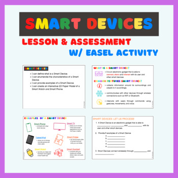Preview of Smart Devices Lesson with Assessment