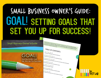 Preview of Smart Goal Setting Small Business Owner's Guide Worksheets