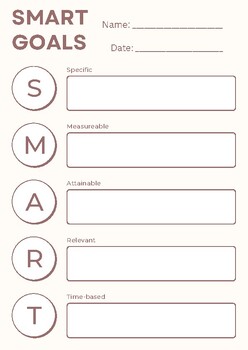 Smart Goal Template by Miss Dessys Teachers Paradise | TPT