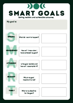 Smart Goals Graphic Organizer for Students by Teaching The Transition