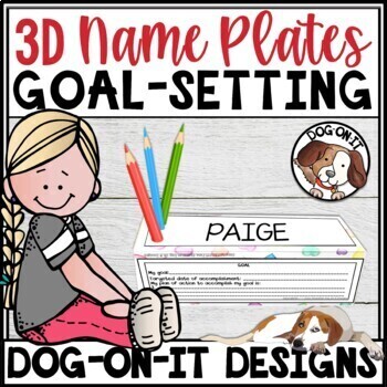 Preview of Smart Goal Setting Templates Name Plates Editable and Lesson Plans