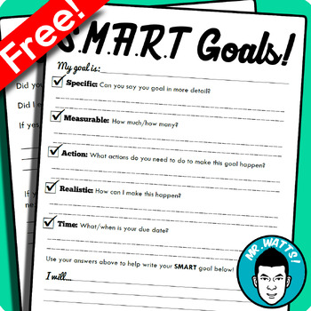 Preview of Smart Goals Worksheet! (Freebie)