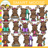 Smart School Moose Clip Art