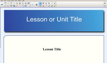 Preview of Smart Notebook Lesson Template