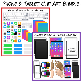 Preview of Smart Phone & Tablet Clip Art Bundle