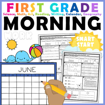 Preview of Smart Start First Grade Morning Work June Pack