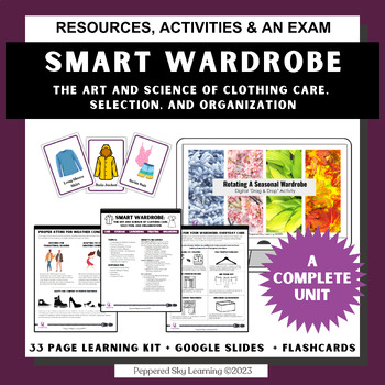 Preview of Complete Unit Teaching Wardrobe, Clothing Care, Laundry & Organization. Low-Prep