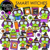 Smart Witches Clipart {Halloween Witch Clipart}
