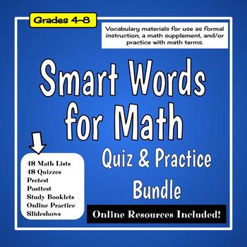 Preview of Smart Words for Math - Vocabulary Development Bundle