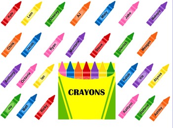 Preview of SmartBoard  Attendance- Crayon Box