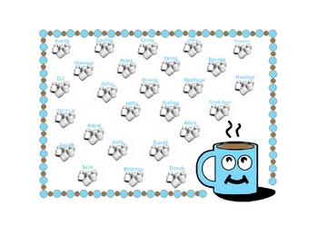 Preview of SmartBoard  Attendance- Hot Chocolate