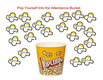 Preview of SmartBoard  Attendance- Popcorn