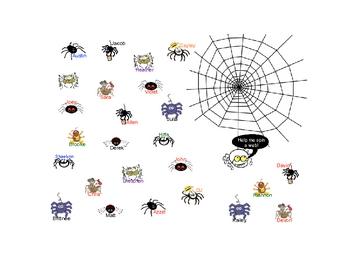 Preview of SmartBoard  Attendance- Spider Web Theme