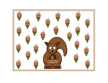 Preview of SmartBoard  Attendance- Squirrel Theme