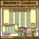 SmartBoard Attendance/Student Check-In Western Cowboy Theme