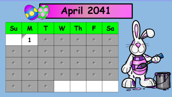 Preview of 2023-2041 SmartBoard  Daily Calendar for First Grade (Interactive)