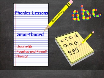 Preview of Smartboard Phonics Fountas and Pinnell Lessons Smart Board Phonics