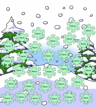 Preview of SmartBoard Snowflake Attendance