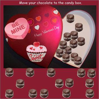 Preview of SmartBoard attendance file Valentine's Day theme