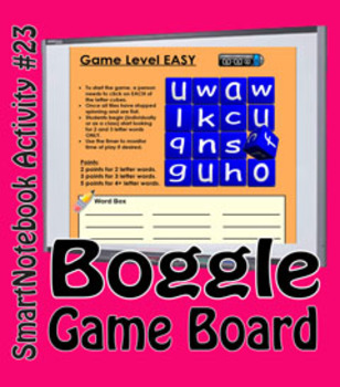 Preview of SmartNotebook Boggle Game - Ready to Play
